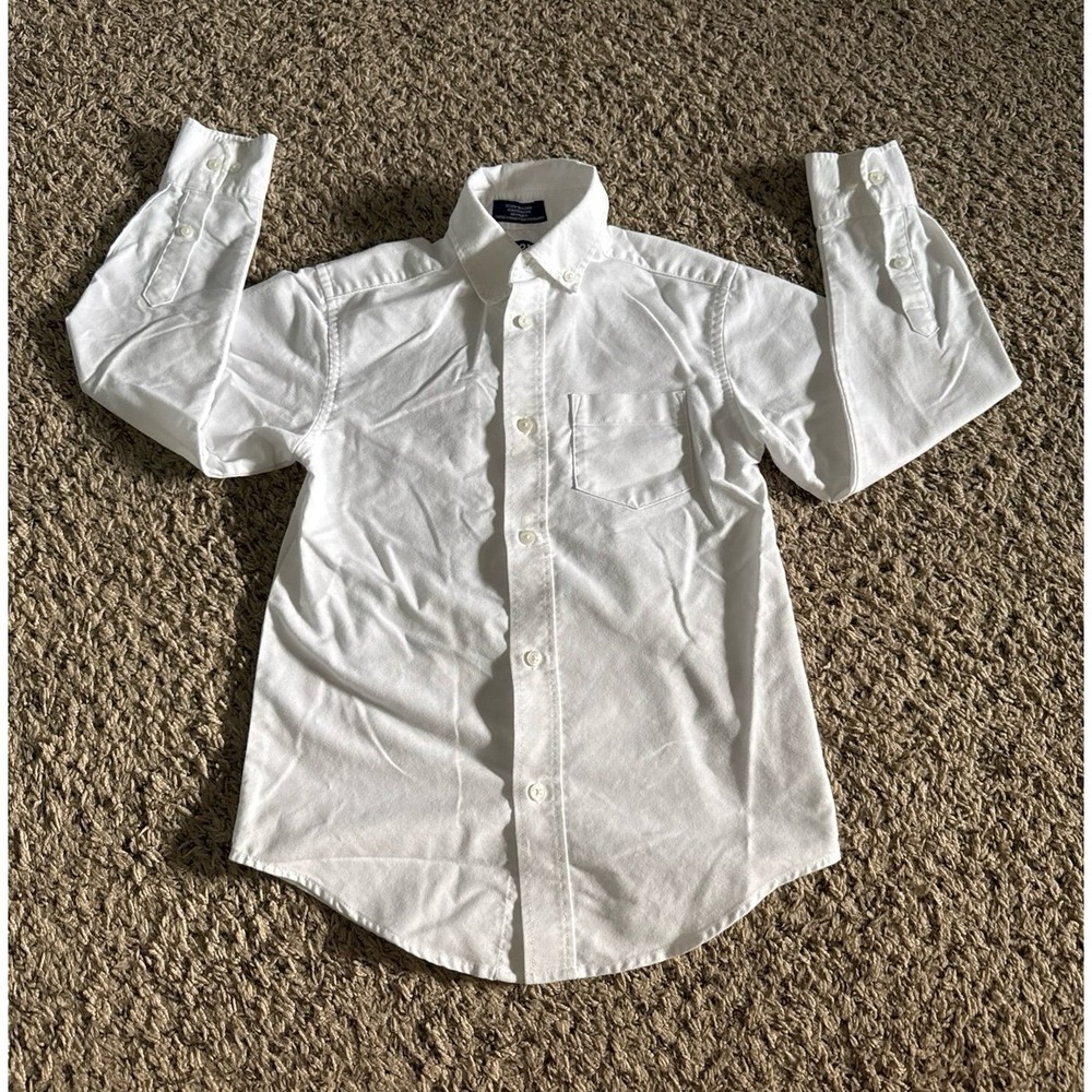 Izod Boys White Long Sleeve Button Down‎ Size 8